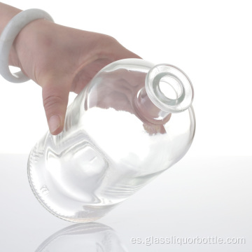 Botellas de vidrio transparente 1000ml al por mayor con tapones